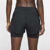 Nike 2-In-1 Running Fitness Mid-Rise Drawstring Shorts Women Shorts Black AQ5421-010