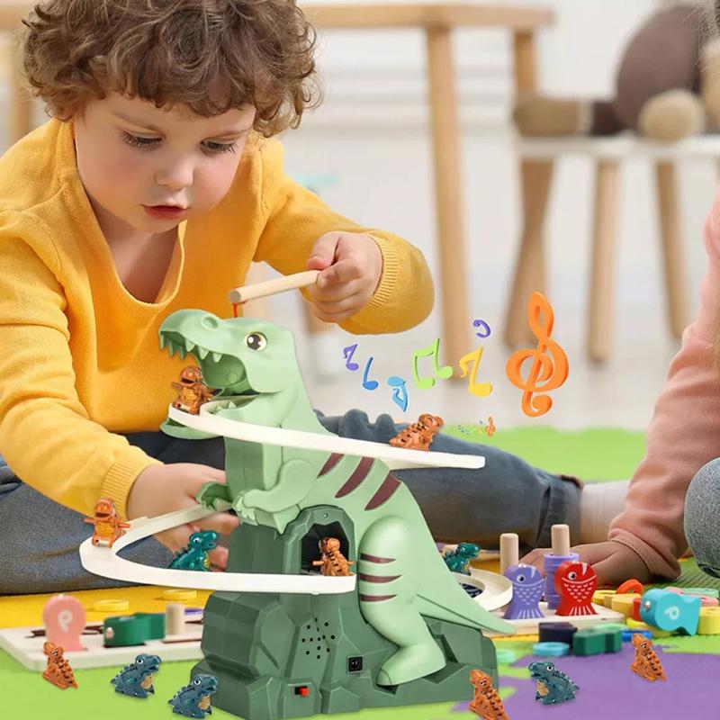 Batole Dinosaurus Lezecká Skluzavka Schody Hračka Závodní Dráha Herní Sada Elektrická Dobrodružná Skluzavka Horská Dráha Se Světlem Hudbou Dětský Dárek
