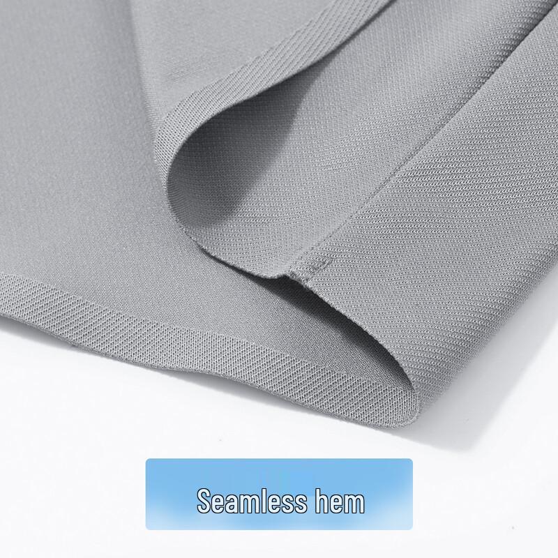 Futing Men's Silk Blend Breathable Short Sleeve Business Shirt