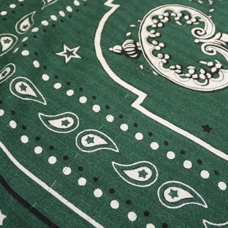 HERMES   scarf green cashmere/silk Women