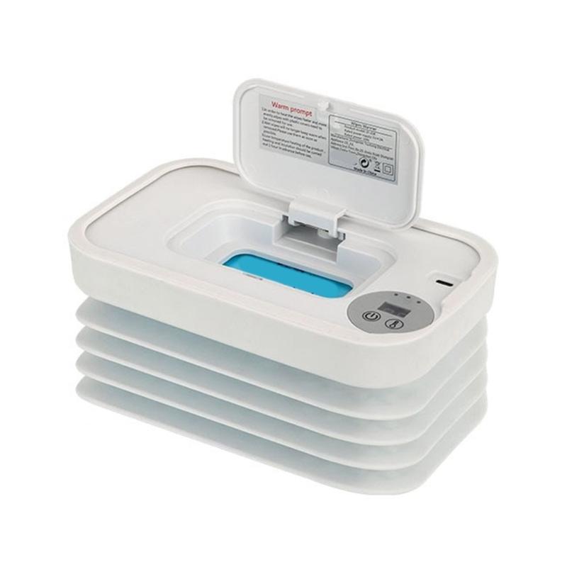 

Compact Infant Wipe Heater Foldable Heat Settings Plastic Construction Quick Warming Adjustable Temperature Control белый