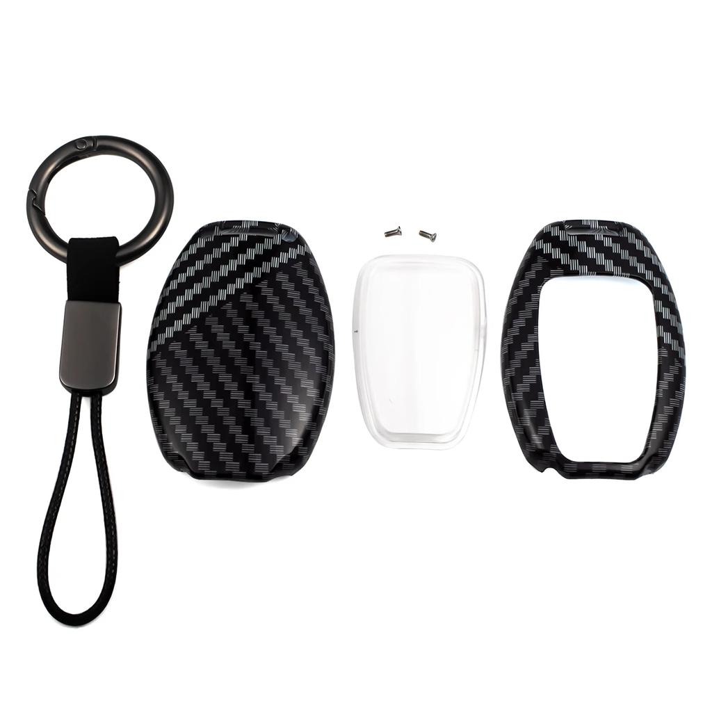 For Mercedes Benz A B C E S G M V-Class Cla Cls Gla Glc Gle Glk Gl/Gls Sl Slk Viano Metris Carbon Fiber Car Key Case Chain Cover
