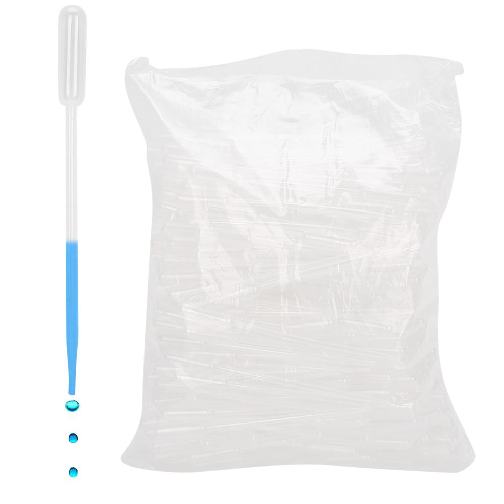 500pcs Disposable Plastic Transfer Pipettes Graduated Eye Dropper Makeup Packaging Tool