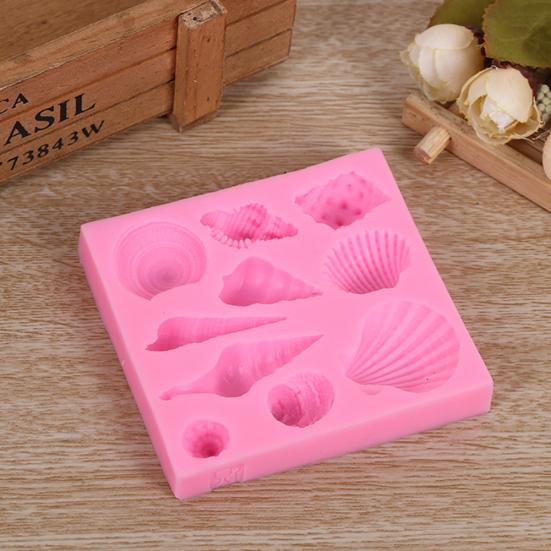 Silikon Muschel Keks Schokolade Ausstecher Form Fondant Kuchen Dekorationswerkzeug