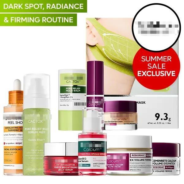 Set Skincare Rinnovamento Pelle 10 Passi Kit Routine Viso Illuminante Per la Cura Quotidiana della Pelle