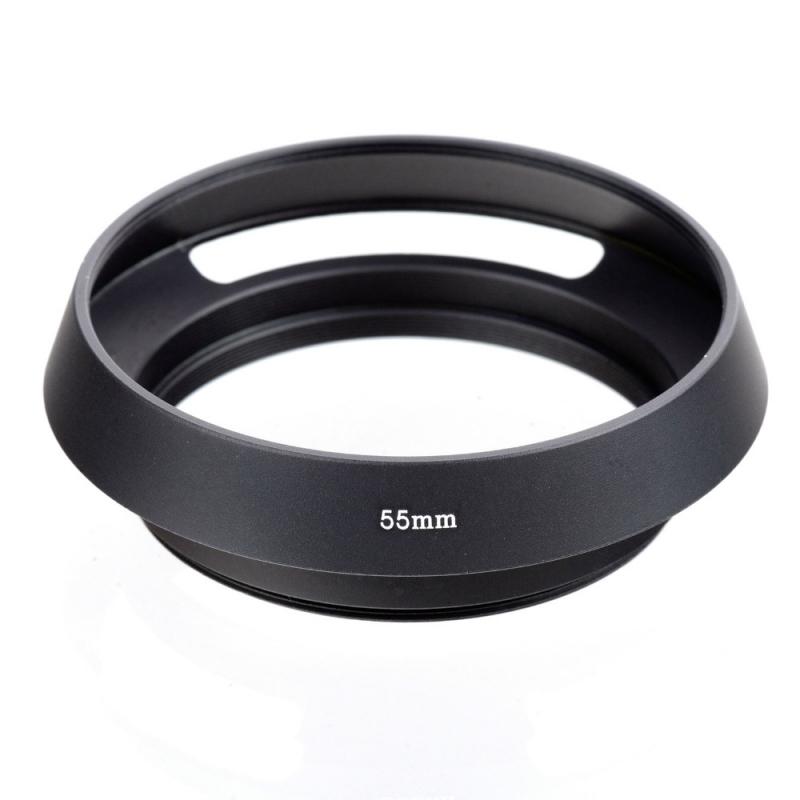 1PCS 40.5 43 46 49 52 55 58 62 67mm Black Vented Curved Metal Camera Lens Hood for Leica M for Pentax for Canon Sony for Olympus