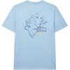 FILA Heritage Series Fashion Casual Straight-Cut Round Neck Short Sleeve T-Shirt Men Tops Ice-Blue F11M448106F-LB