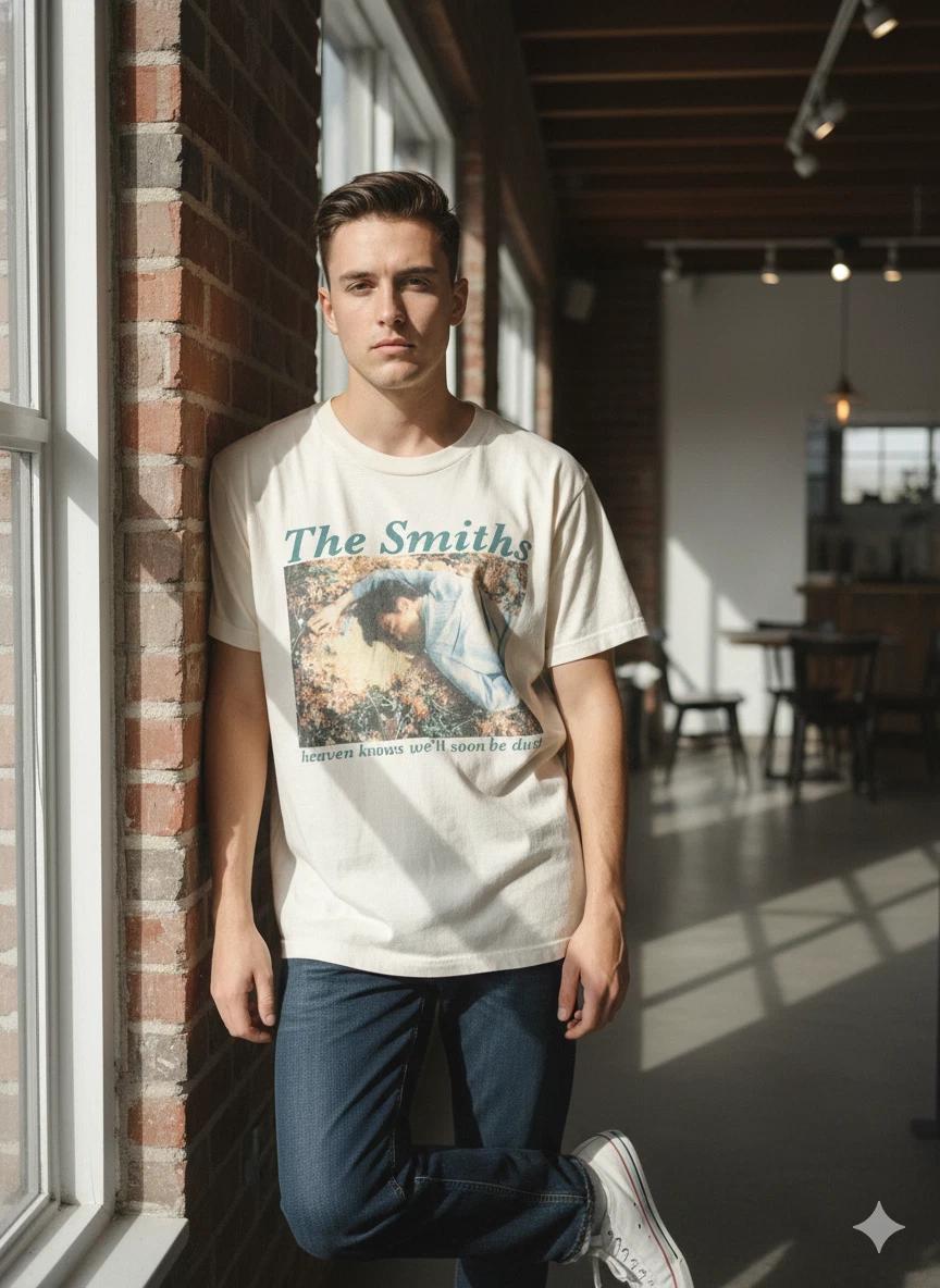 Unisex Adult Vintage The Smiths Heaven Knows We’ll Soon Be Dust Vin... S