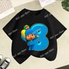 Maglietta Serie di Compleanno di Pocoyo Merch Cartoni Animati T-shirt a Manica Corta Vestiti Estivi Carini Girocollo Top Casual Regalo