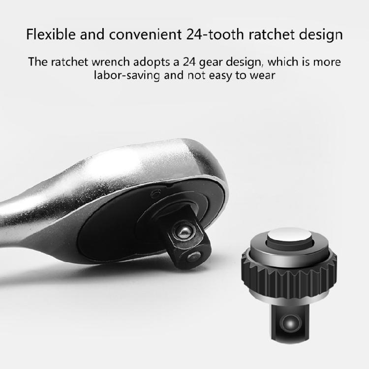 1/4 Inch Drive Ratchet 24-Teeth Quick Released Socket Wrench Handle High Carbon