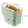 Waste Compost Bin Wall Hanging Rack with Durable Lid Under Sink Trash Can for Placa Door