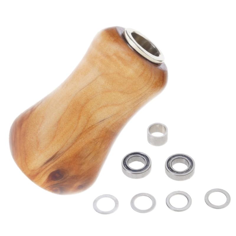 Fishing Wheel Modification Grip Solid Wood Handle Replacement Casting Reel Handle Baitcasting Fishing Reel Rocker Handle
