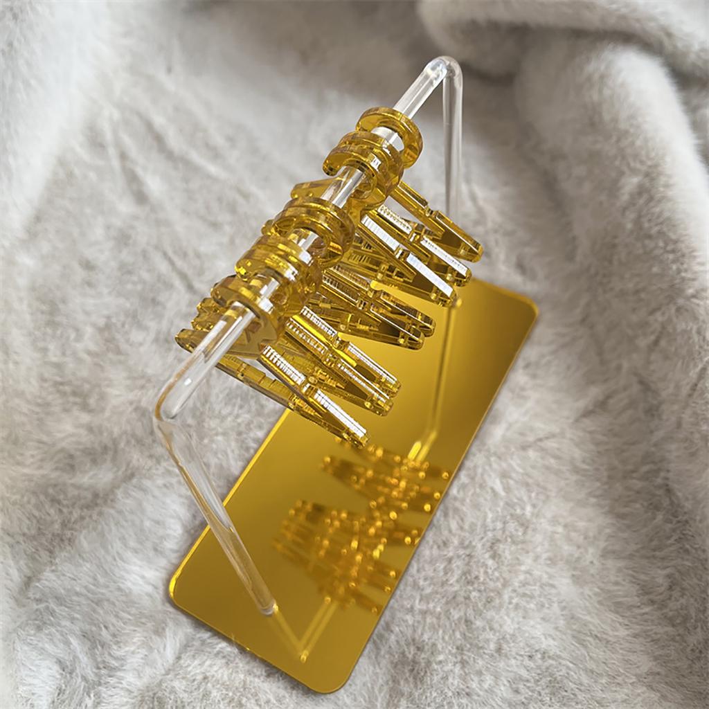 Hanging Hanger-Shaped Earring Organizer Rack Acrylic Earring Bracelet Choker Storage Display Holder with 8pcs Hangers