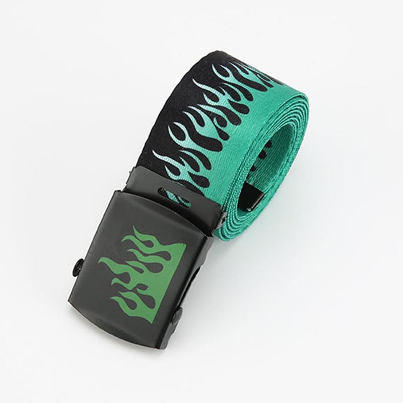 Punk Flame Belt - Trendy Hip-hop Street Bad Boy Personality Decoration Durable for Both Men and Women Trendy Eyelet Belt