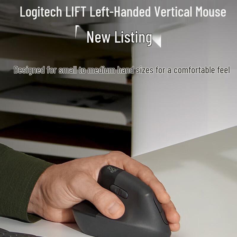 Logitech Lift Left-Handed Ergonomic Vertical Wireless Mouse