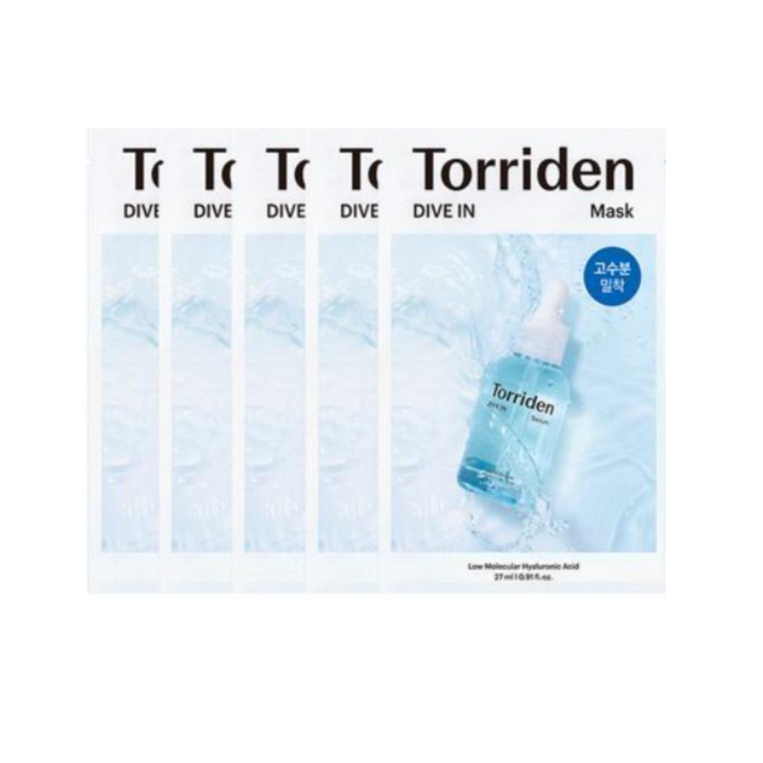 

Маска с низкомолекулярной гиалуроновой кислотой TORRIDEN DIVE-IN, упаковка 27 мл 5 Sheets