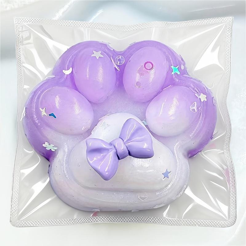 

Slow Rising Cat Paw Squeeze Toy TPR Soft Jelly Fidget Stress Relief Gift For Office Desk Holiday фіолетовий