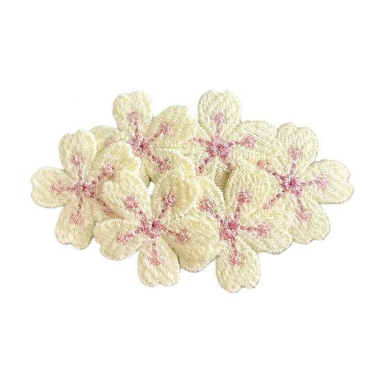 Hairpin Embroidered Cherry Blossom Hair Clip Side Clip Bun Decoration Macaron Color Hair Pin Hair Accessory