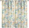Floral Curta,Farmhouse Colorful Watercolor Wildflower Spring Flower Plant Botanical Pattern Decor Print Window Drapes For
