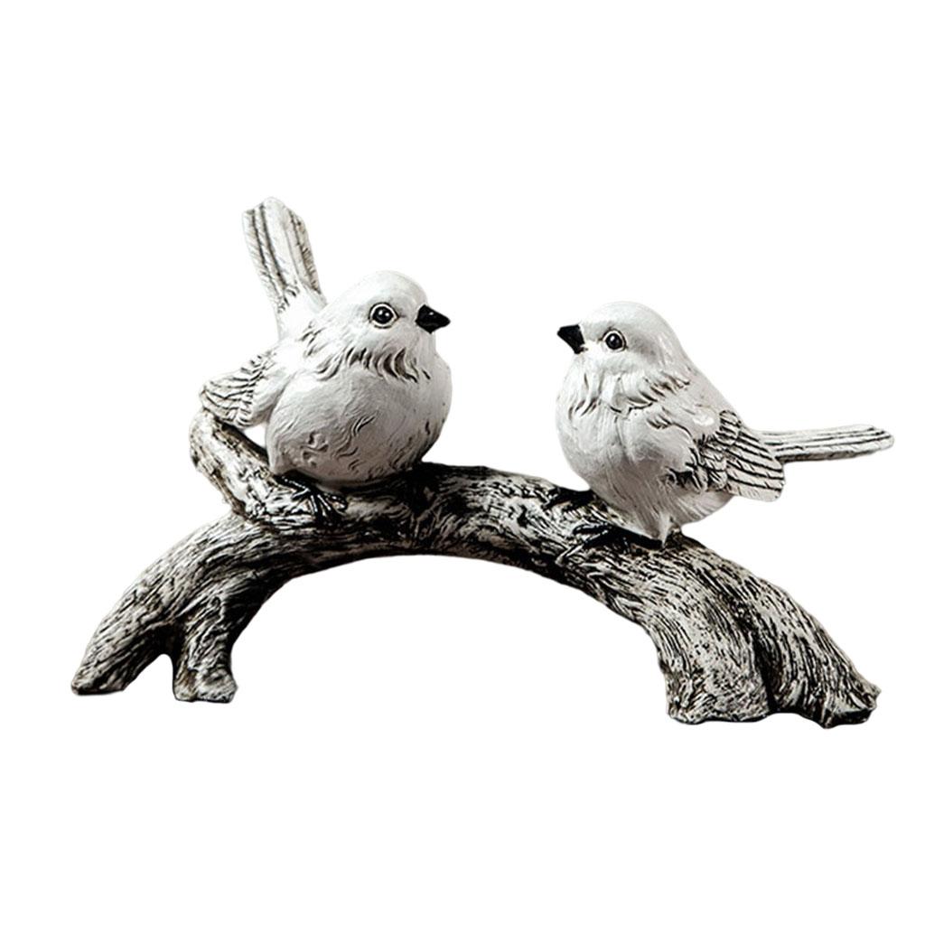 Fine American Resin Garden Creative Ornaments White Bird Statue Living Room Interior Animal Art Modern Toys Garden Decoration
