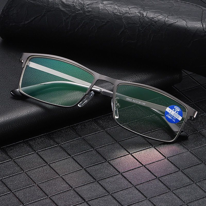 Business Square Full Frame Reading Glasses HD High Quality Luxury Brand Women and Men Ultra Light Presbyopia Eyeglasses Diopter