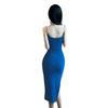 2024 Sommer Damen Sexy Einfarbiges Midi-Kleid mit Schlitz & Schlank machender Taille