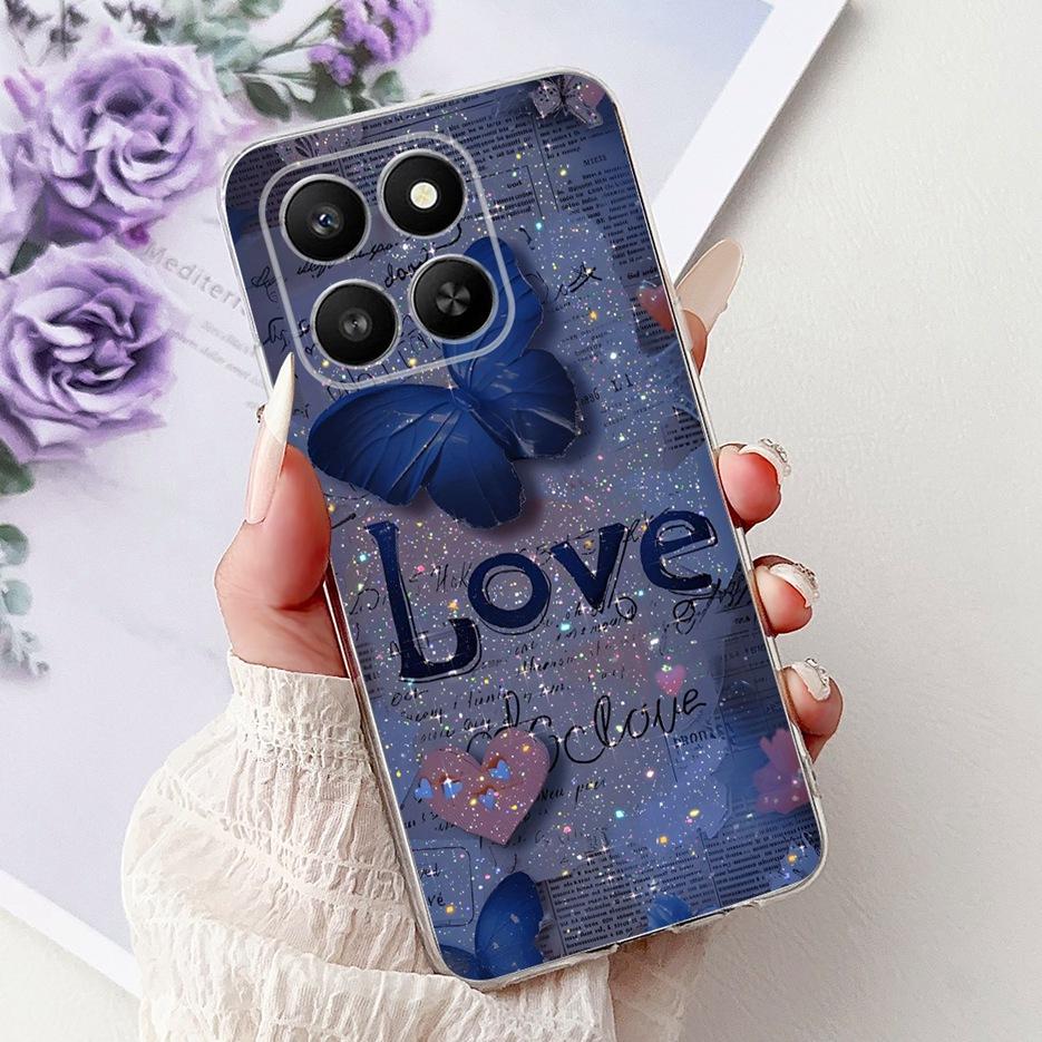 For Honor 400 Smart 5G Case LGN-NX1 Luxury Butterfly Painted Cover Soft Silicone Case For Honor X7d HonorX7d Honor400 Smart Bags