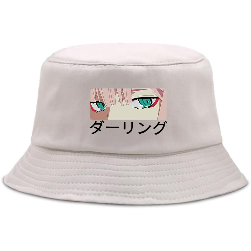 Anime Darling In The Franxx Zero Summer Hat Women Unisex Panama Bucket Cap The Design Flat Visor Zero Two Bucket Hat Fisherman Hat