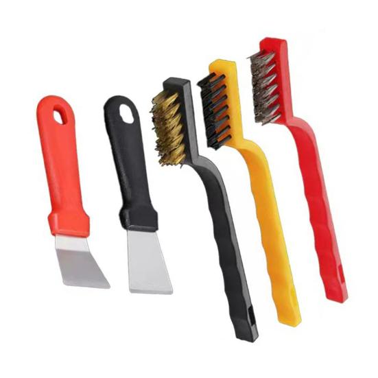 5/6/7/8Pcs Cleaning Brush with Ergonomic Handle Removes Dust Dirt Debris Anti-Slip Grip Home Car Interior Cleaning Scrubber