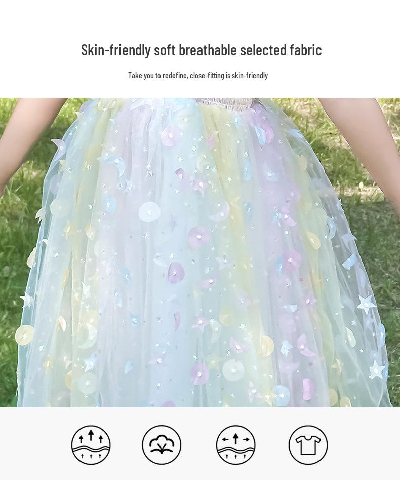 2024 Girls' Summer Dreamy Butterfly Princess Dress
