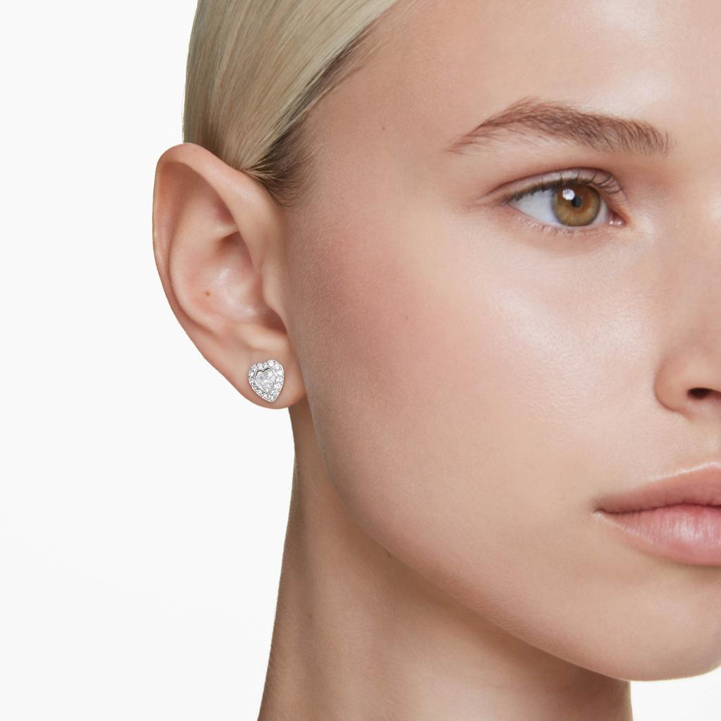 Swarovski Ariana Grande x stud earrings Mixed cuts Heart White Rhodium plated 5720859