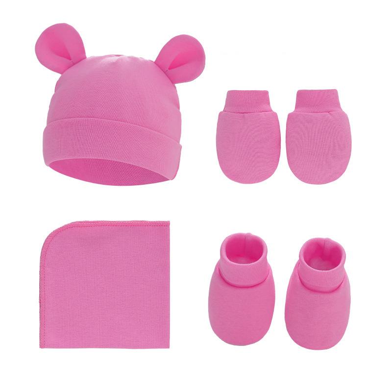 

Комплект из 4 полотенец, шапочек, комплект для новорожденных, шапочки с защитой от царапин, подарки на рождение ребенка, полотенце для новорожденных, чехол для ног из мягкого хлопка