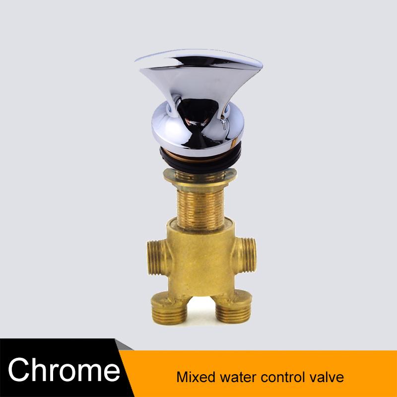 BAKALA Brass Chrome Bathtub Hot and Cold Water Control Valve Faucet Bath Shower Mixer Bathtub 3 Piece Set Switch Valve