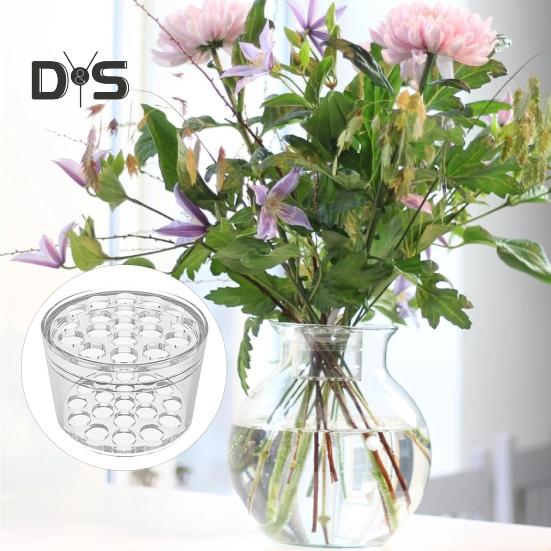 2Pcs Spiral Ikebana Stem Holder DIY Bouquet Twister Vase Flower Arranger Grid Multi-holes Plant Fixation Stand Floral Arrangement Tool