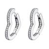 Elegant Heart Zircon Infinity Hoop Earrings Fashionable Advanced Temperament Jewelry For Women