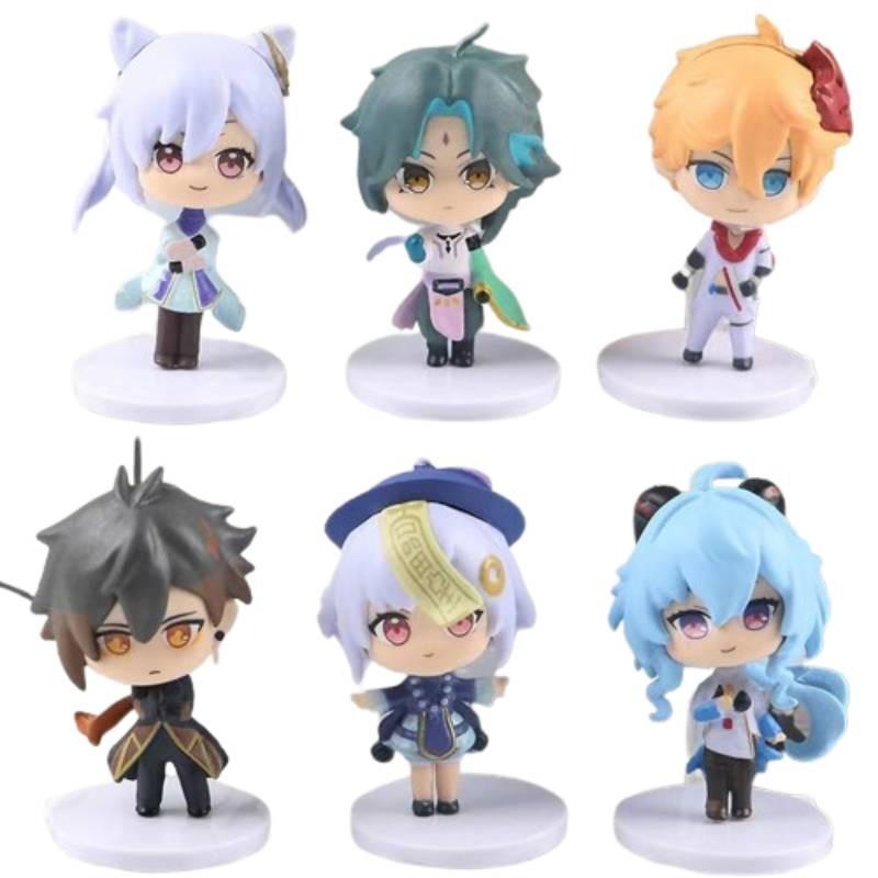 Genshin Impact Q Version Paimon Anime Figure 8cm Pvc Model Cute Doll Car Decoration Wholesale