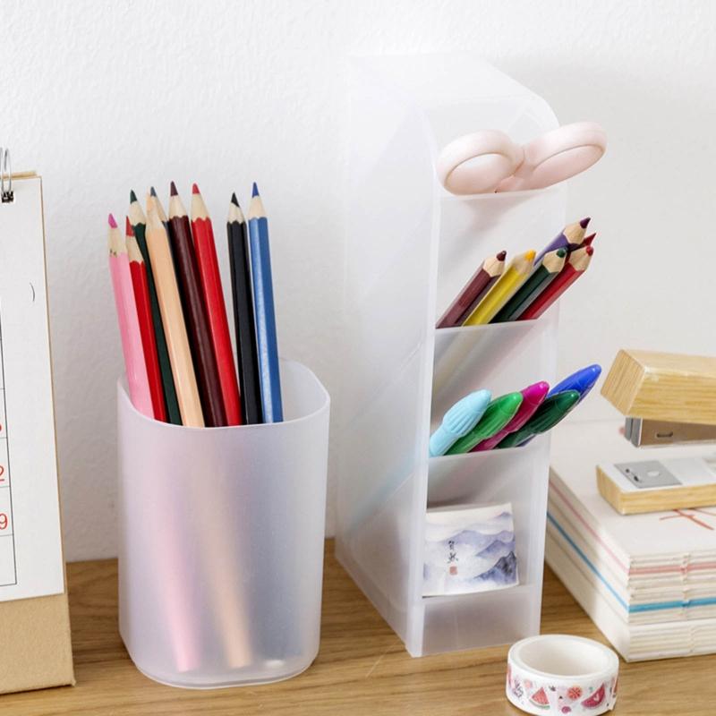 Multifunction Desktop Storage Pen Pot Pencil Display Cup Simple Office School Supplies Stationery Organiser