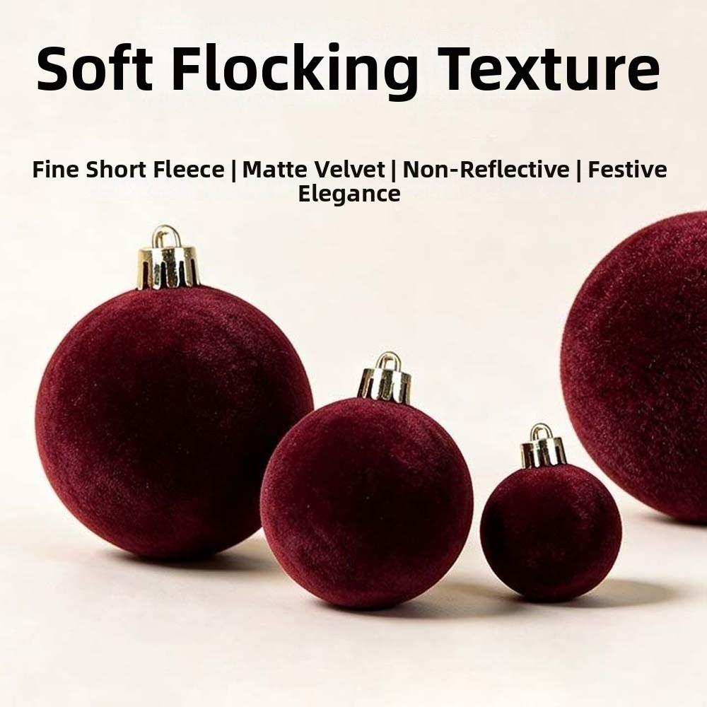 Festive Decor Creative Christmas Balls Fluffy Soft Velvet Ornaments Luxury Mini Tree Pendants Home