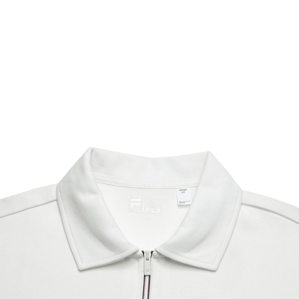 Fila Heritage Fashion Retro Classic Casual Simple Solid Comfortable Versatile Cotton Loose Short Sleeve Polo Shirt Men Tops Cloud-White F11M628116FWT