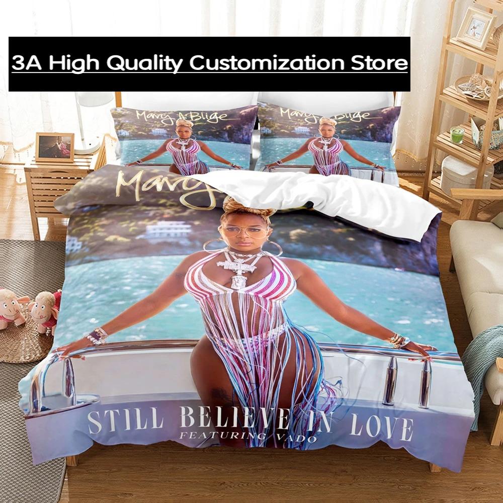 New Mary J. Blige Bedding Set Single Twin Full Queen King Size Bed Set Adult Boy Bedroom Duvetcover Sets Anime Parure De Lit Bed