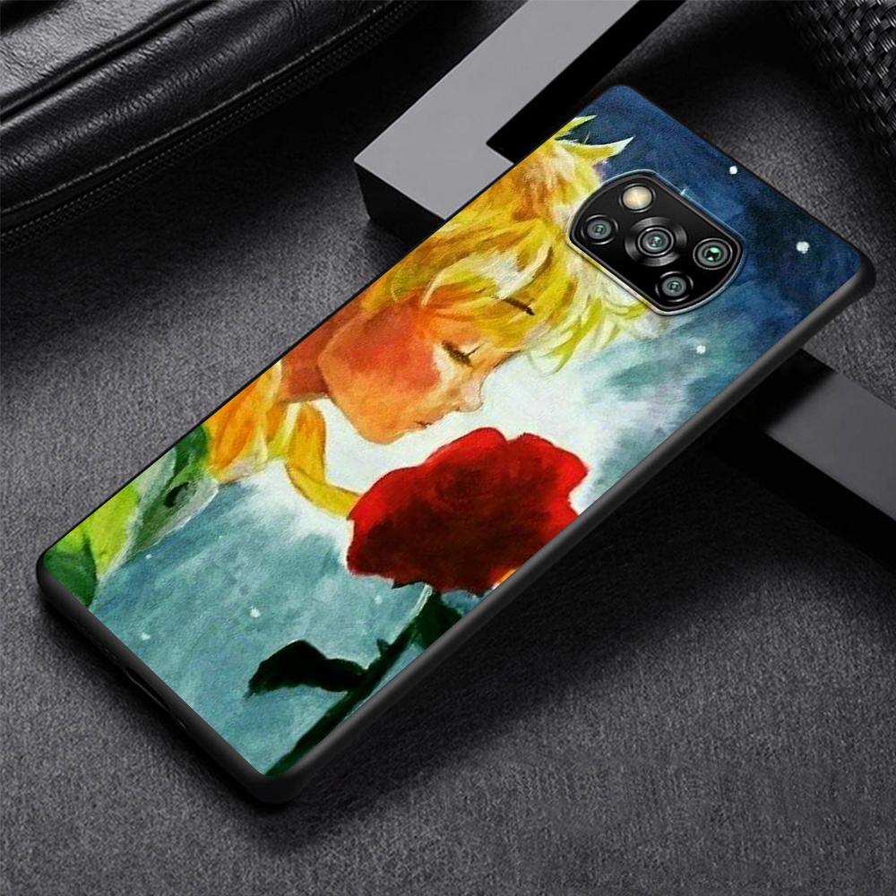 Little Prince Anime Space Case for Xiaomi Poco X3 NFC M3 X4 Pocophone F1 M4 Pro F4 F3 GT Black TPU Phone Cover Redmi Note 11 9S