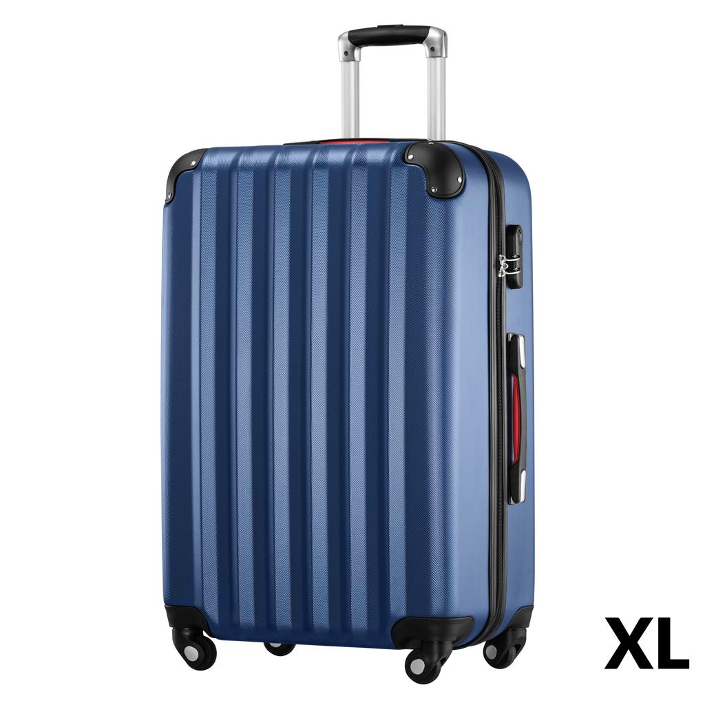MADERA navy blue 3-in-1 wheeled suitcase set
