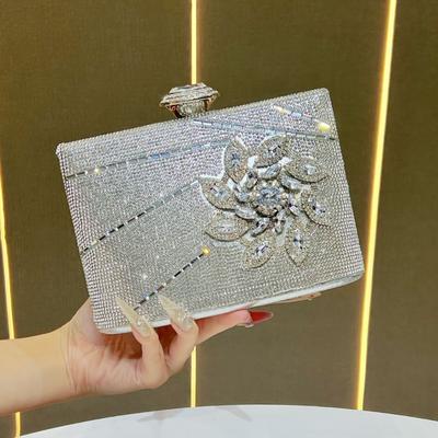 Abendkleid, Bankett-Clutch, Diamantbesetzte Crossbody-Tasche, Elegante Ein-Schulter-Abendtasche