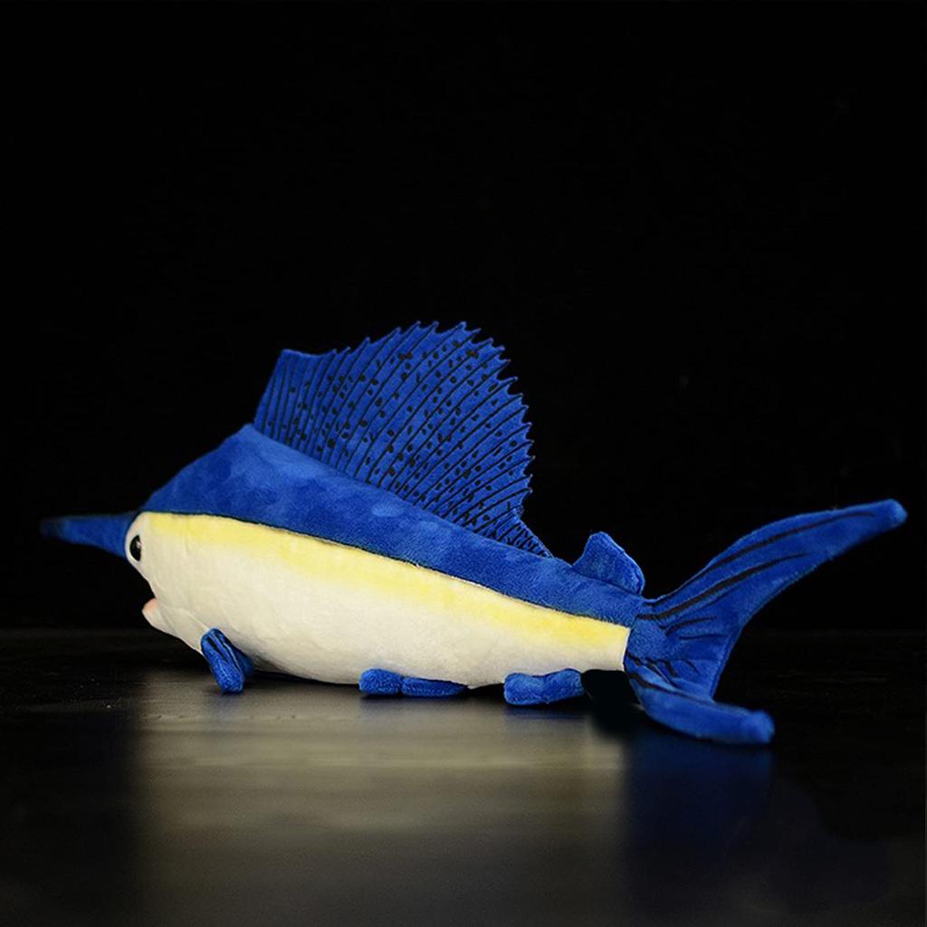 ZHONGXIN MADE Simulation Swordfish Sailfish Plush Toy - 18.5-inch Realistic Swordfish Deep Sea Animal Plush Figure, Super Soft Stuffed Animal, Gift