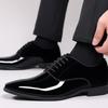 Mode Business Herren Klassische Lederschuhe Karriere Schnürschuhe Lack Herrenschuhe Luxus Männlich Formeller Schuh Hochzeit Oxford Schuh Große Größe 38-50