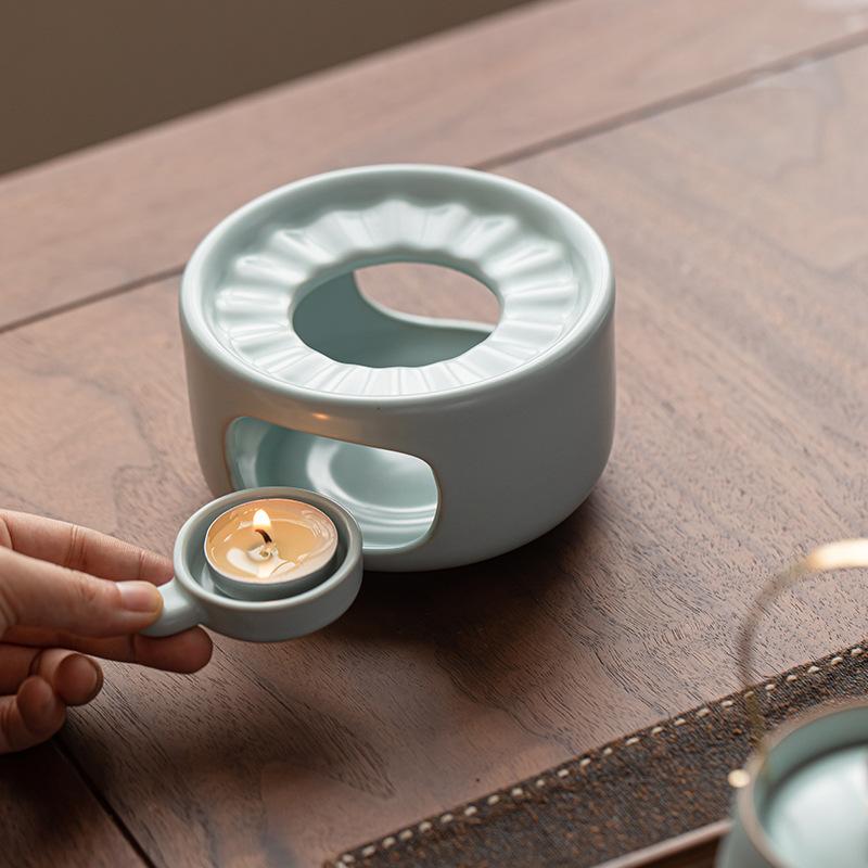 Ru Kiln Tianqing Warm Tea Stove Candle Heating Base Tea Stove Teapot Thermal Insulation Base Tea Ceremony Accessories Tea Set Tea Set