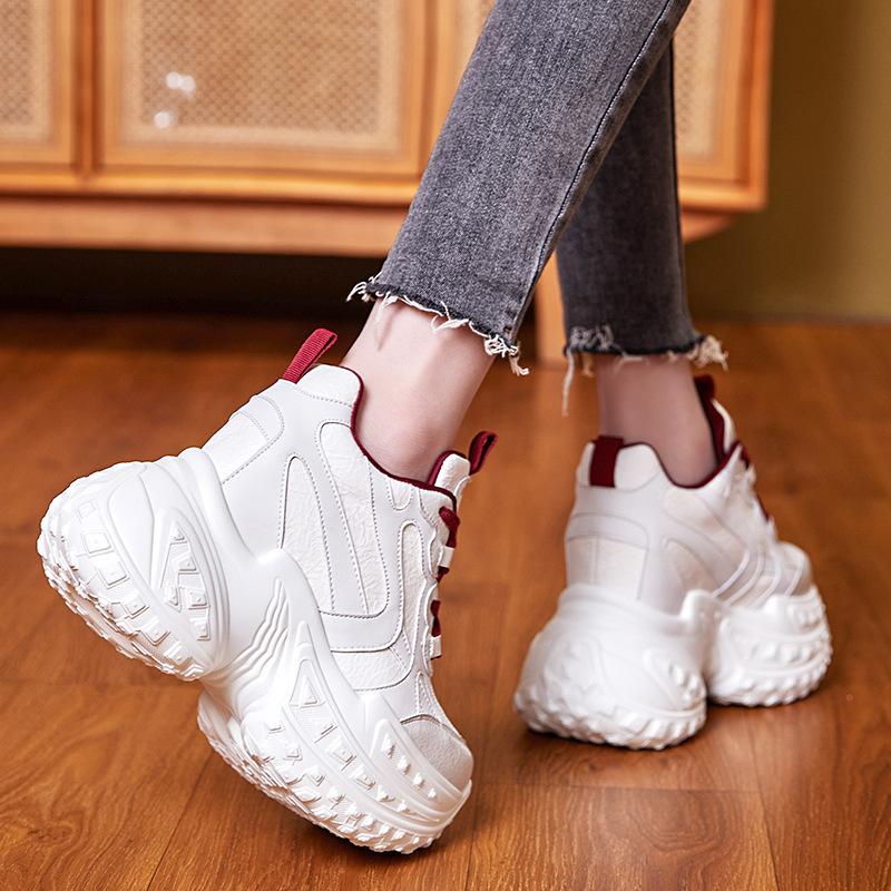 12 New Breathable Dad Shoes Platform Mesh Small Sports Casual Shoes A21