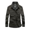 Men's Long Sleeve Shirt Men's New Men's Clothing Men's Casual Large Size Military Shirt Men's