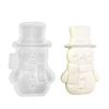 Plasters and Cements Snowman Form, Silicone Half Relief Figure Design for Decorative Casting Projects, DIY Tool for Winter Shelf Display Scene