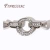 18K Real Gold Plated Brass with Zircon End Beads Clasp,Round Connector Clasps For Jewelry Making,Fastener Connecting Findings